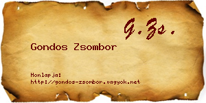 Gondos Zsombor névjegykártya